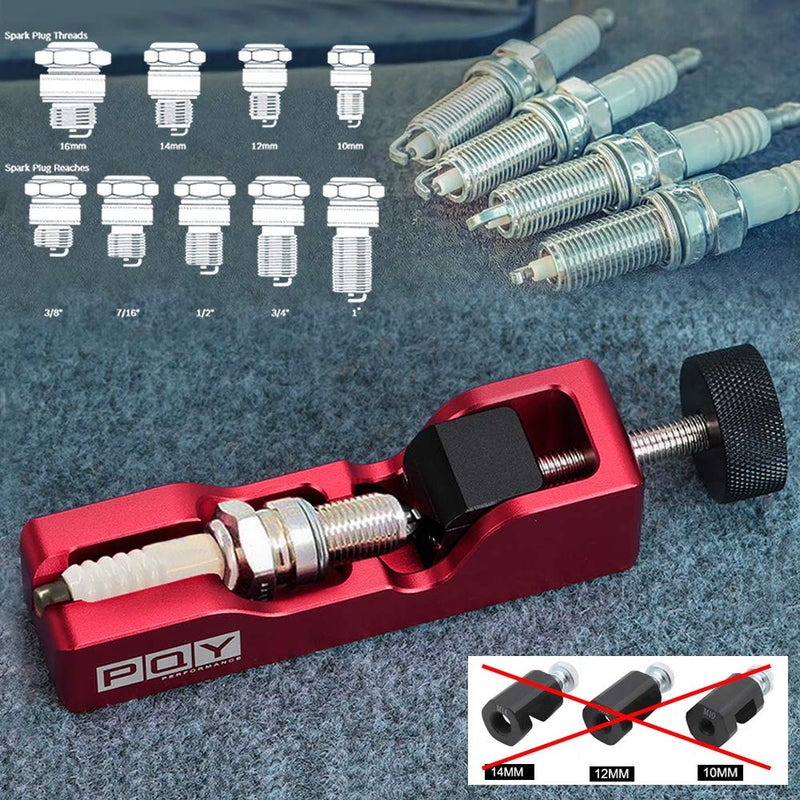 pqy أداة ضبط فجوة شمعات الإشعال العالمية PQY لمعظم شمعات الإشعال 10mm 12mm 14mm 16mm باللون الأحمر - Image 5