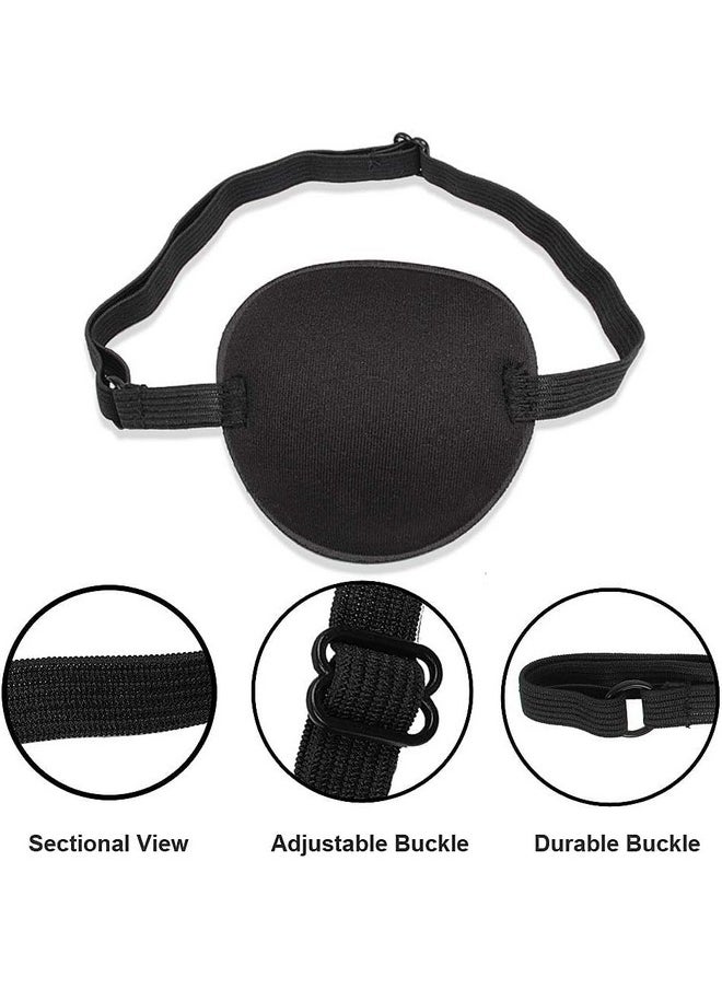 Goho 2PCS Eye Patch, Adjustable Eye Patches, Eye Patch, Amblyopia Lazy Eye Patches for Left or Right Eyes, Black  - Image 2