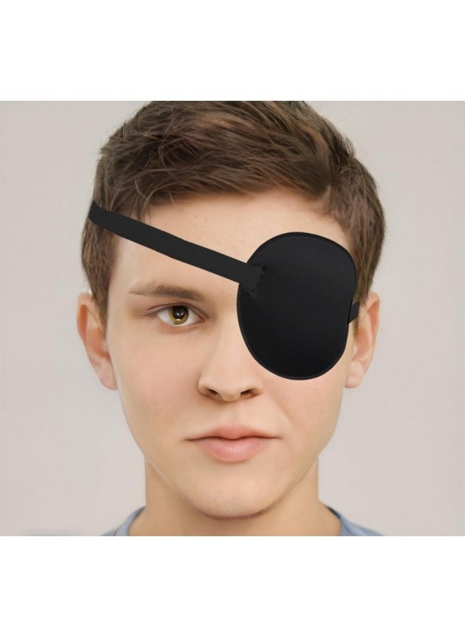 Goho 2PCS Eye Patch, Adjustable Eye Patches, Eye Patch, Amblyopia Lazy Eye Patches for Left or Right Eyes, Black  - Image 1