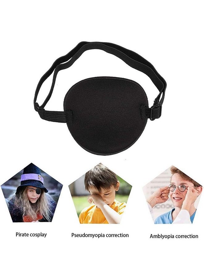 Goho 2PCS Eye Patch, Adjustable Eye Patches, Eye Patch, Amblyopia Lazy Eye Patches for Left or Right Eyes, Black  - Image 5