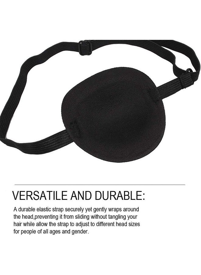 Goho 2PCS Eye Patch, Adjustable Eye Patches, Eye Patch, Amblyopia Lazy Eye Patches for Left or Right Eyes, Black  - Image 3