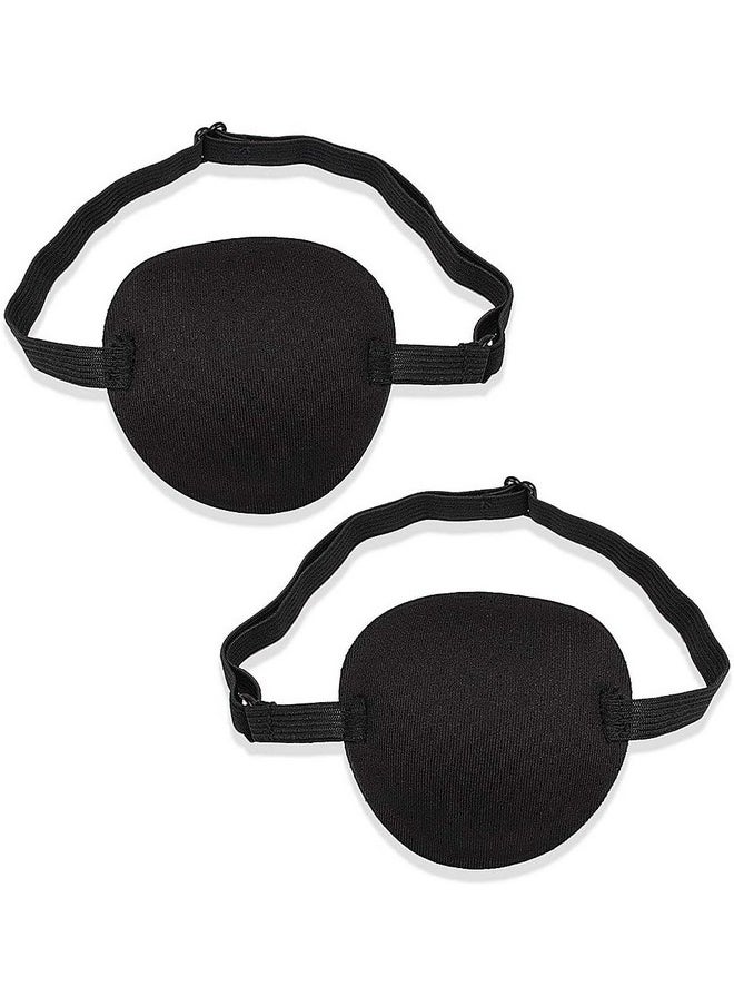 Goho 2PCS Eye Patch, Adjustable Eye Patches, Eye Patch, Amblyopia Lazy Eye Patches for Left or Right Eyes, Black  - Image 4