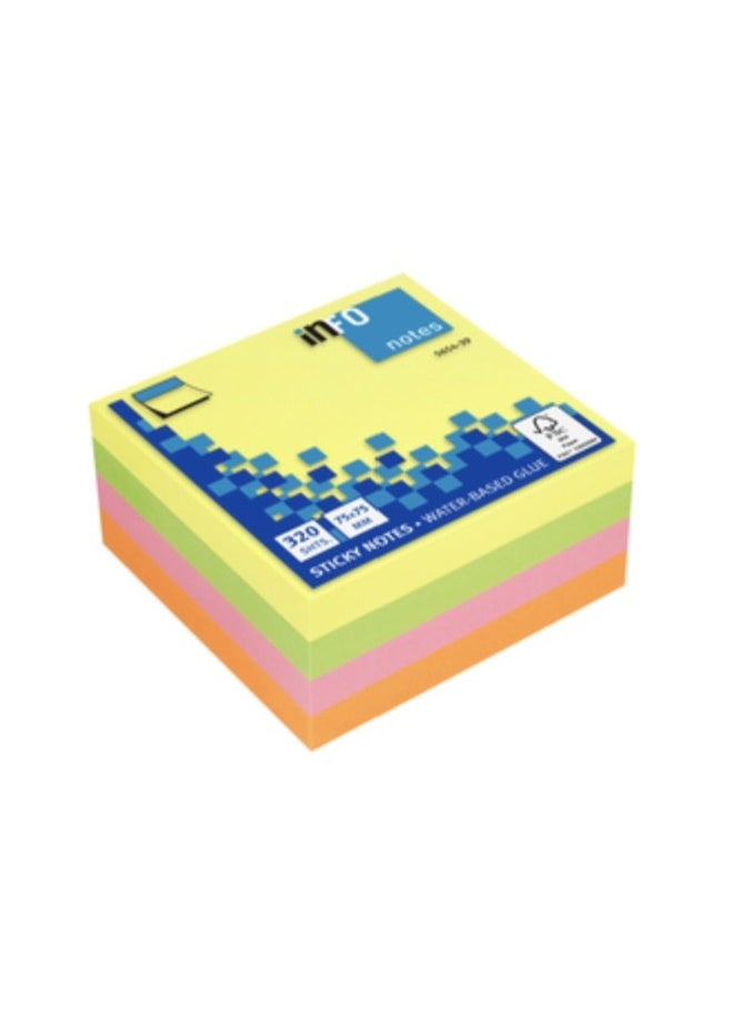 infonotes - STICKY NOTE, 320 sheets, 75x 75mm, Brilliant color