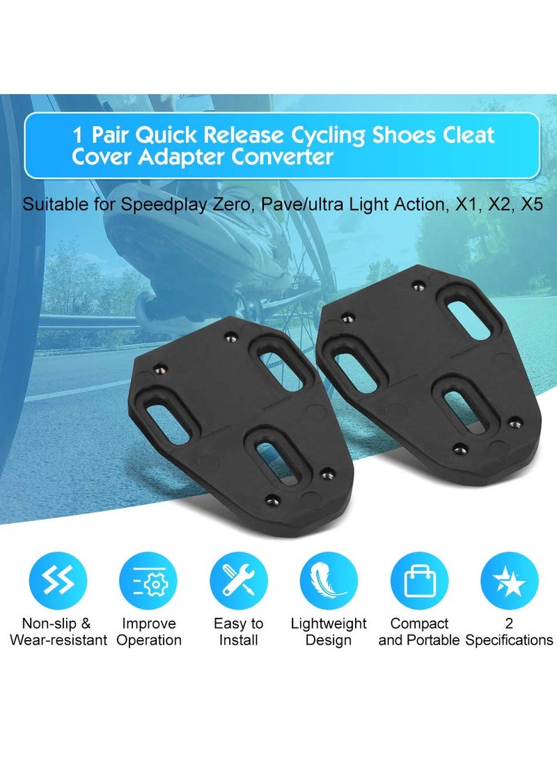 KASTWAVE Cleats for Cycling Shoes Compatible with Speedplay Zero - Pair of Black Bike Cleats with Metal Plates - Ideal for Indoor Cycling & Outdoor Road Biking Shoes - Image 2