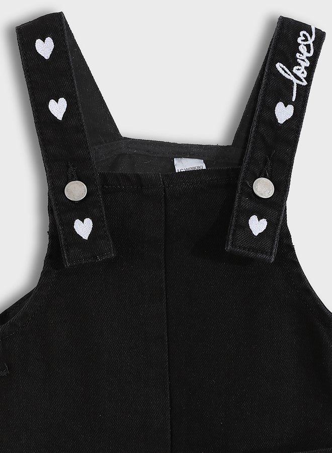 ال سي وايكيكي فتاة ذات ياقة مربعة جان سالوبيت اللباس - Image 4