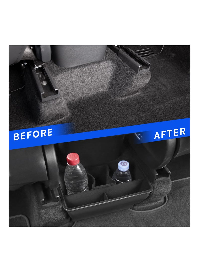 SYOSI Fit Tesla Model Y Storage Box Underseat Rear Air Outlet Organizer Center Console Hidden Tray Storage Bin Organizer Bag for 2020 2021 2022 Tesla Model Y Accessories (ABS, Rear Middle Storage Box) - Image 2