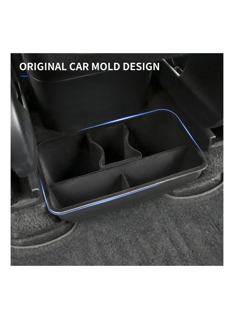 SYOSI Fit Tesla Model Y Storage Box Underseat Rear Air Outlet Organizer Center Console Hidden Tray Storage Bin Organizer Bag for 2020 2021 2022 Tesla Model Y Accessories (ABS, Rear Middle Storage Box) - Image 4