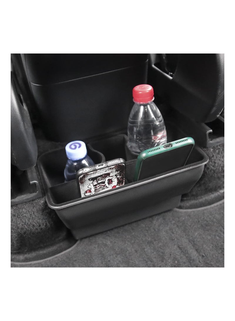 SYOSI Fit Tesla Model Y Storage Box Underseat Rear Air Outlet Organizer Center Console Hidden Tray Storage Bin Organizer Bag for 2020 2021 2022 Tesla Model Y Accessories (ABS, Rear Middle Storage Box) - Image 3