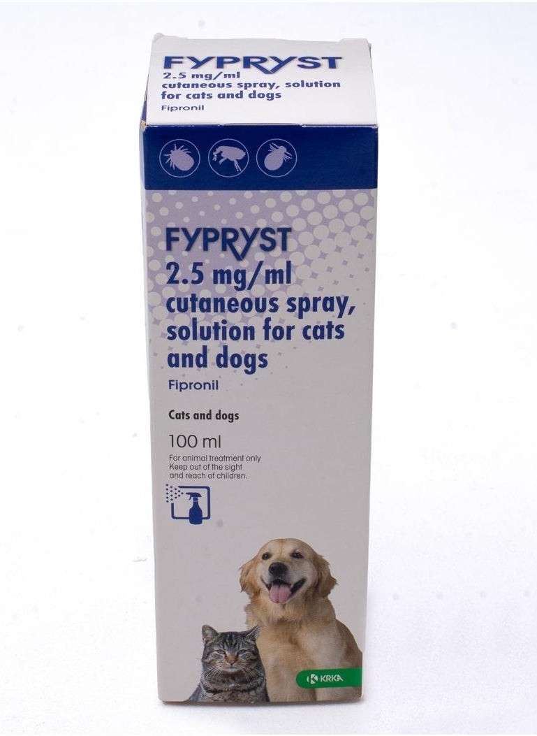 null - FYPRYST 2.5 mg/ml 100 ml for spraying on the skin for cats and dogs - Image 1