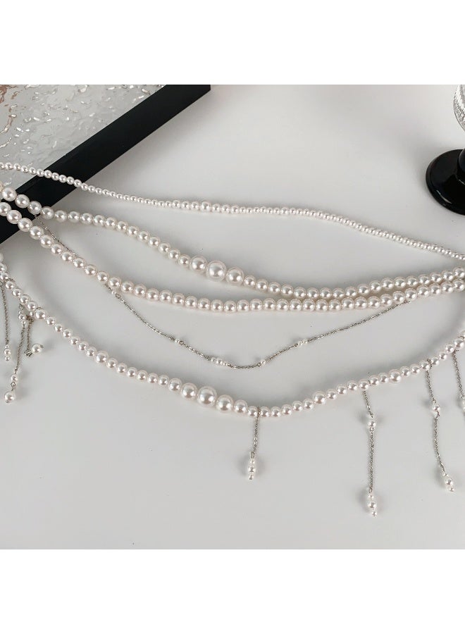 نيمي سلسلة خصر لؤلؤية - سلسلة خصر متعددة الطبقات بتصميم الأميرة الفراشة - Image 5