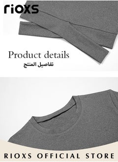 RIOXS Womens Short Sleeve Athletic Crop Tops Yoga Tops Slim Fit Shirts For Running Exercise  - Image 4