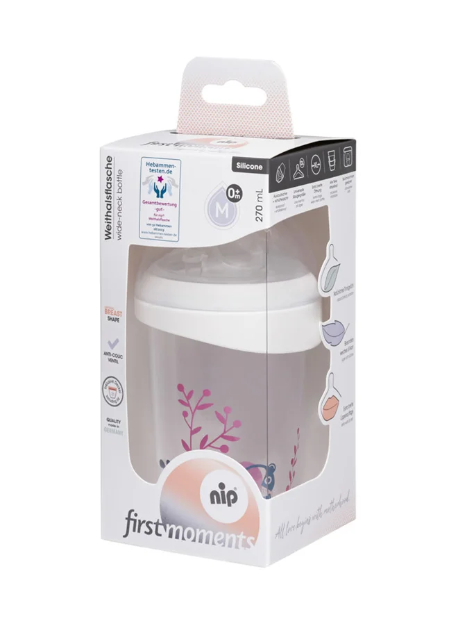 nip First Moments Wide Neck Pp Bottle Bear -270ml
