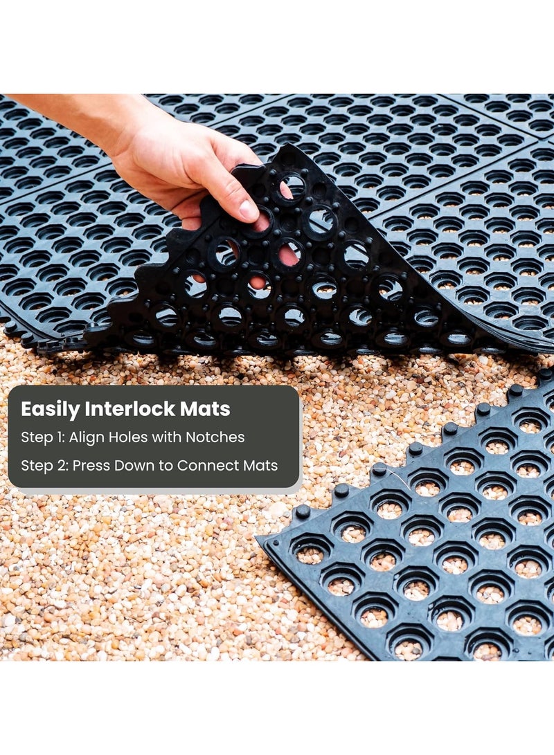 terrain Terrain® Link Mat – Interlocking Rubber Tile – 90x90 cm, 1.4 mm Thick – Anti-Slip Flooring for Gyms & Commercial Areas  - Image 4