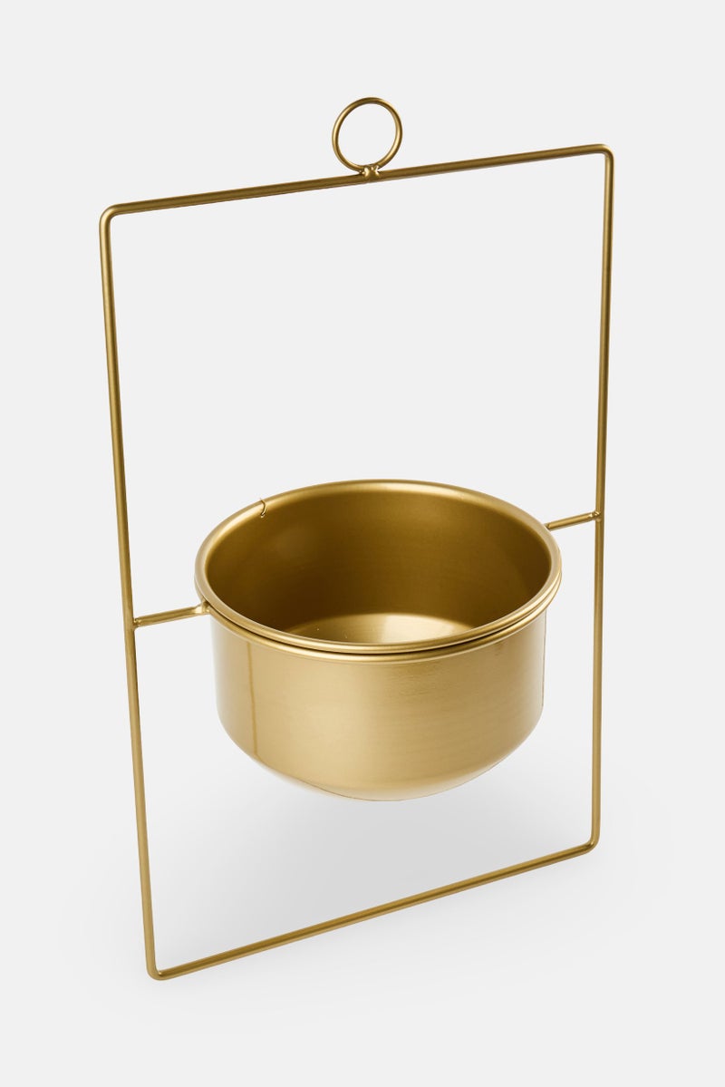 Evila Originals Parapet Hanging Plant Pot, Gold  - Image 3