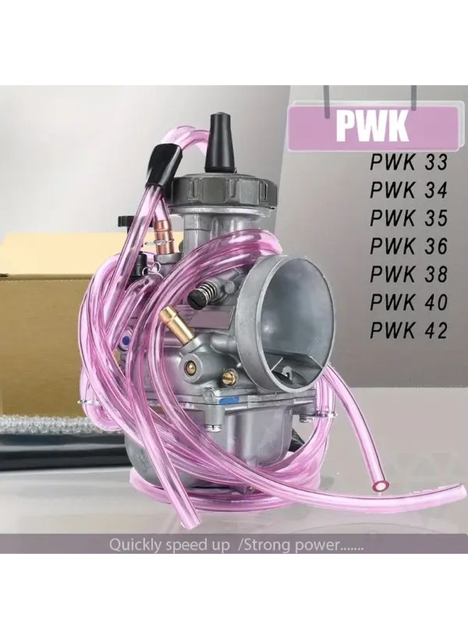 مكربن عالمي عالي الأداء من الألومنيوم مقاس 33 × 42 مم طراز PWK35 مناسب لمحركات 2T و4T للدراجات النارية للطرق الوعرة والموتوكروس والدراجات البخارية ومركبات ATV وQuad وUTV - Image 1