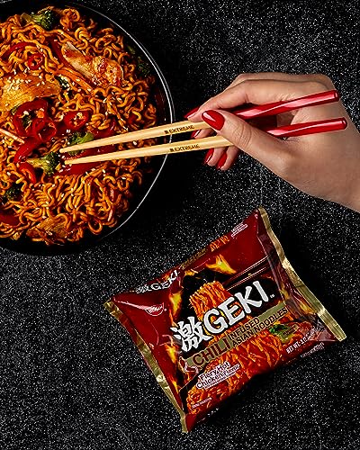 Nissin Geki Chili Infused Asian Noodles, Fiery Hot Chicken Flavor, 3.17 Ounce (Pack of 12) - Image 2