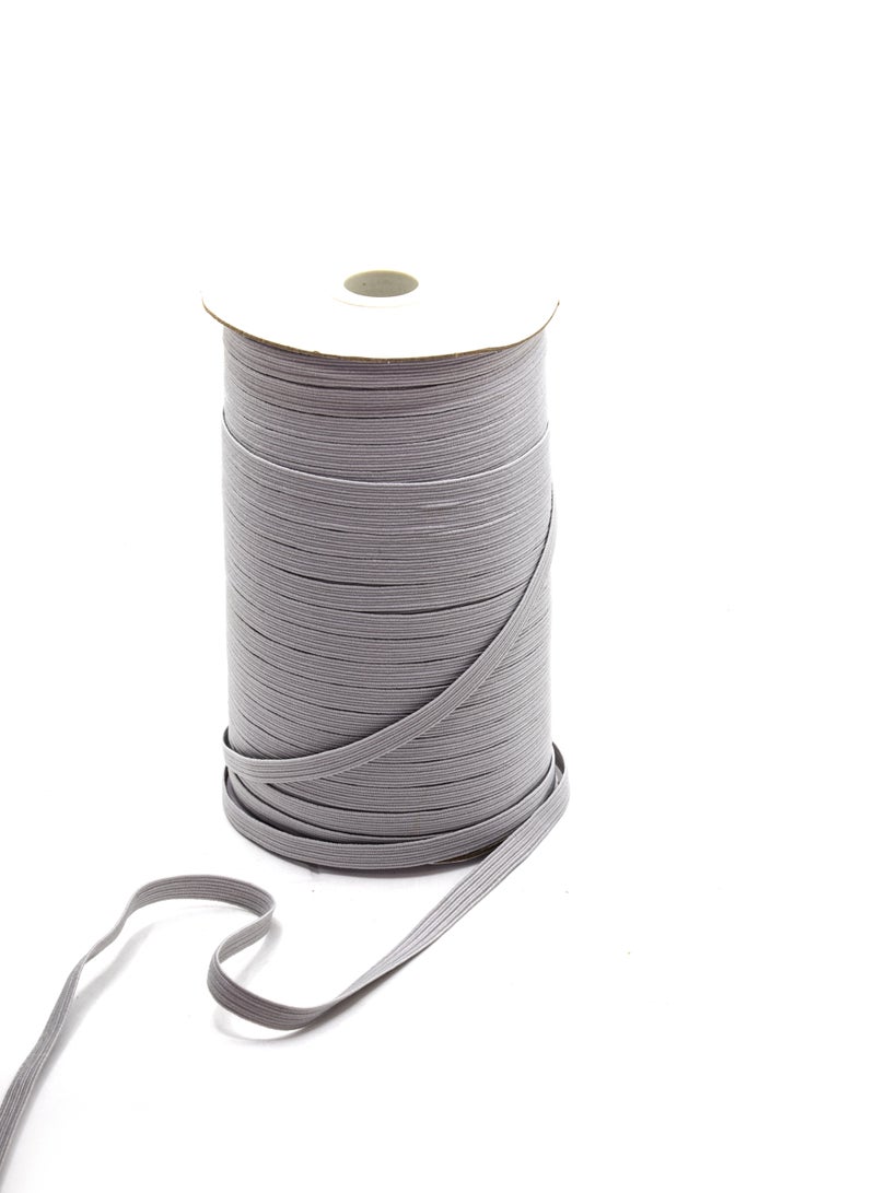 Premium Elastic Band - 6mm, 144 Yards Roll - Grey - Ideal for Sewing and Crafting - Image 1