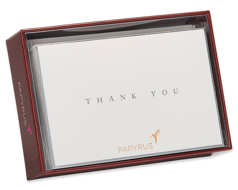 Papyrus Thank You Cards with Envelopes, Silver Border (16-Count) - Image 5