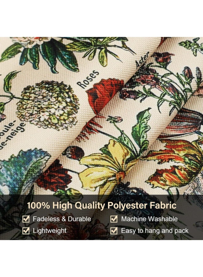 GUDOO Vintage Tapestry 52 x 13 Inch, Long Vertical Wall Hanging Reference Illustrative Botanical Tassel Tapestry for Bedroom Living Room Home Decoration(Flower) - Image 3