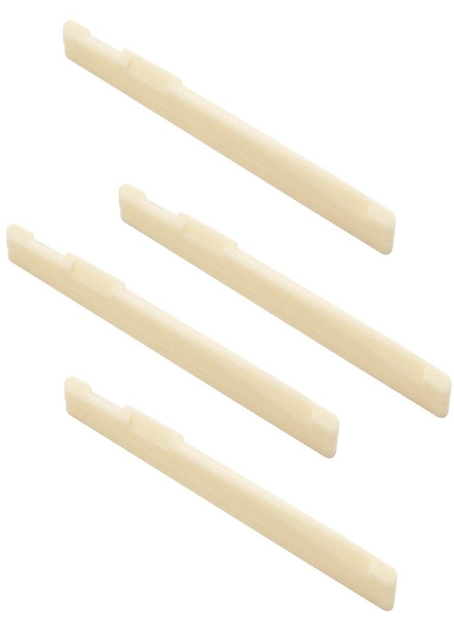 Litoexpe 4 Pcs Acoustic Guitar Bridge Saddles, Fit for 74mm & 72mm Bridge Slot, Pure Complete Bone, Bone Original Color - Image 1