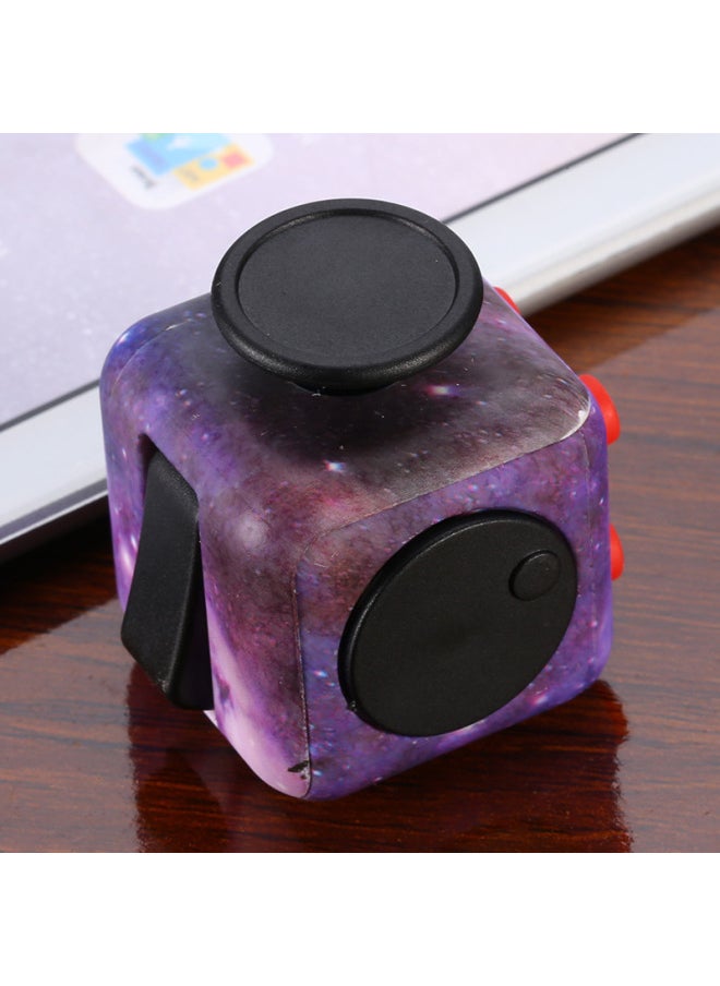 Creative Decompression Rubik's Cube Dice Venting Boredom Decompression Sieve Fingers Relax Focus Rubik's Cube Toy-Color:Red White Blue