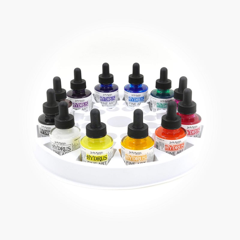 Dr. Ph. Martin's Hydrus Fine Art Watercolor (Set 1) Watercolor Set, 1.0 oz, Set 1 Colors, 1 Set of 12 Bottles - Image 3