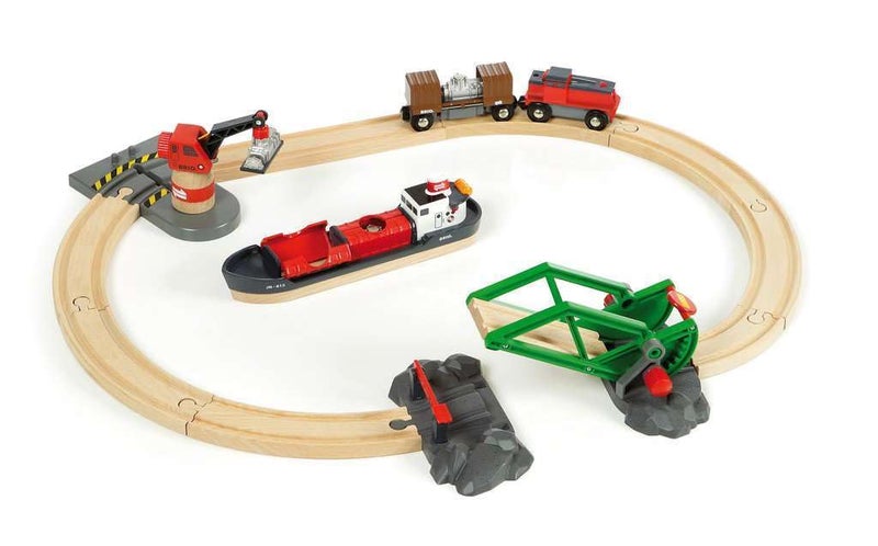 BRIO World  33061 Cargo Harbor Set  16Piece Train Set with Accessories Wooden Tracks  Ideal Gift for Kids Aged 3  Certified Sustainable Materials - Image 3