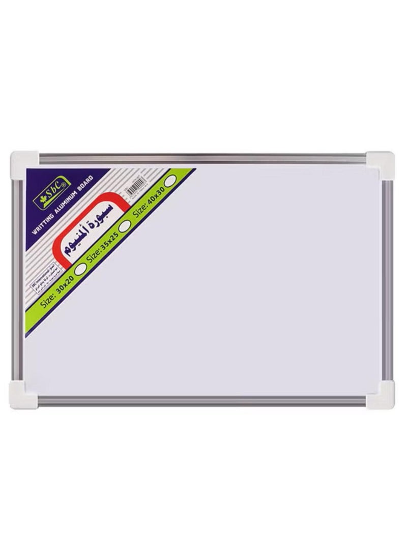 SBC Aluminum Framed Magnetic Board,35x25 cm White/Grey - Image 1