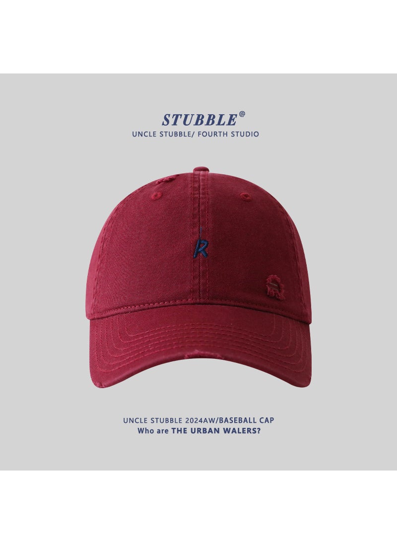 Generic 2024 New Embroidered Baseball Cap for Men and Women Wine red 