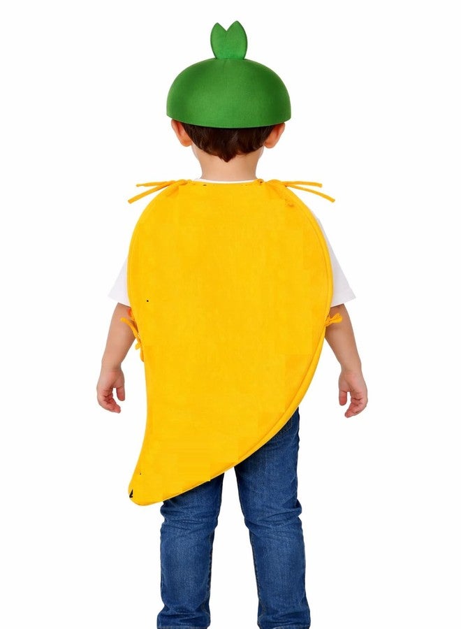 EthnicAlive Fruits and Vegetable Cutout Fancy Dress For Kids | Heathy Food Baby Costume | Fruits Theme Cosplay Costume For Girl And Boys (Banana, 3-4 Years) - Image 2