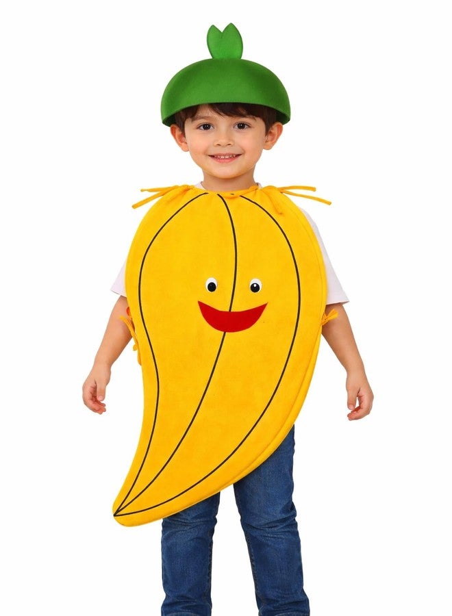 EthnicAlive Fruits and Vegetable Cutout Fancy Dress For Kids | Heathy Food Baby Costume | Fruits Theme Cosplay Costume For Girl And Boys (Banana, 3-4 Years) - Image 1