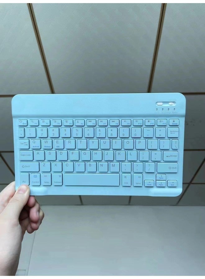 Touch Wireless Bluetooth Keyboard Magnetic Suction Control Suitable For Apple Huawei Mobile Phone IPad Tablet PC Charging Office-Color:10inch Full Color Without Touch Blue-Product Type:Keyboard + Single-mode Battery Mouse - Image 1