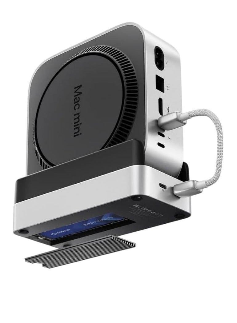Orico ORICO MiniDock Stand for Mac Mini M4 – 6-in-1 USB-C Docking Station with 10Gbps High-Speed Transfer, USB-C Hub with HDMI, USB 3.1, SD/TF, PD Charging  - Image 5
