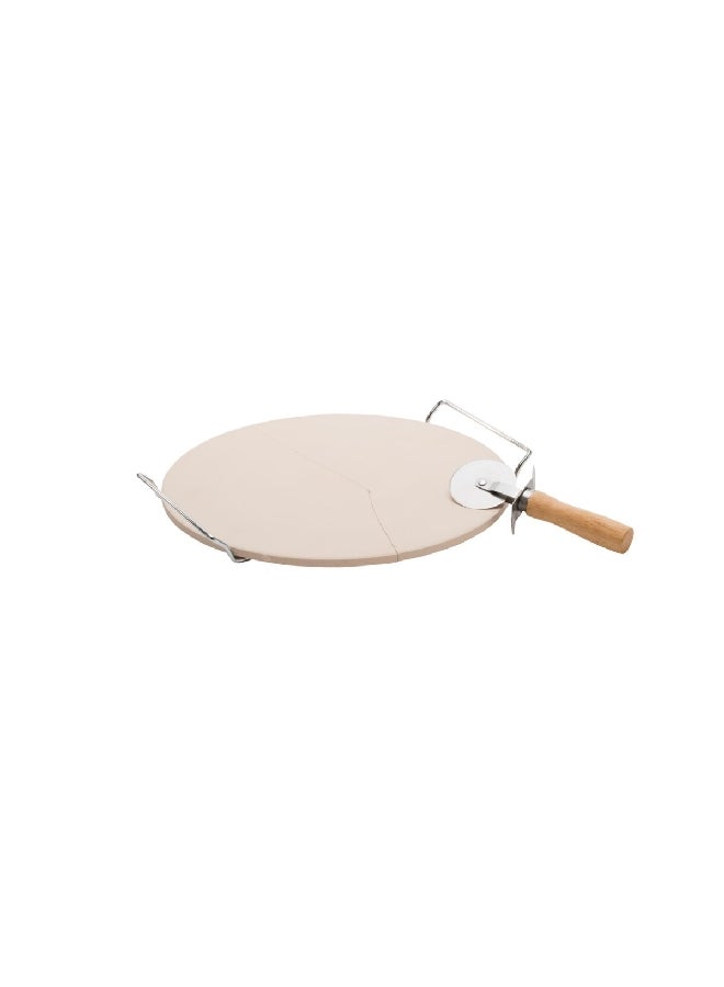 NORDICWARE 3-Piece Round Ceramic Dishwasher Proof Pizza Stone Set Multicolor 2 x 13 x 13 Inch 01470  - Image 2