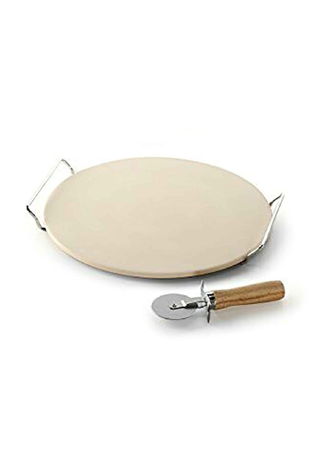 NORDICWARE 3-Piece Round Ceramic Dishwasher Proof Pizza Stone Set Multicolor 2 x 13 x 13 Inch 01470  - Image 3