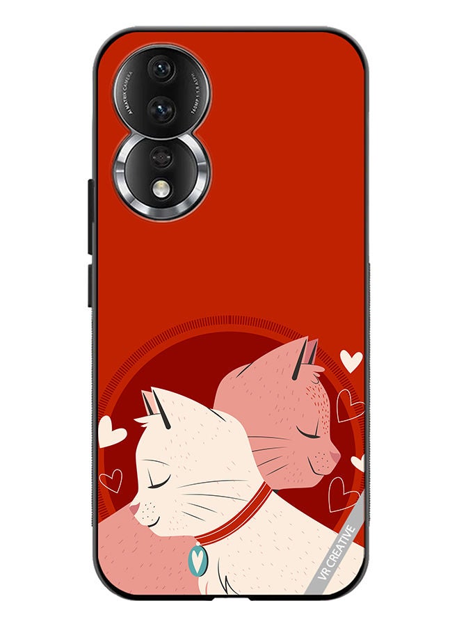 VR CREATIVE Protective Case Cover For Honor 80 Love Cats Design Multicolour - Image 1