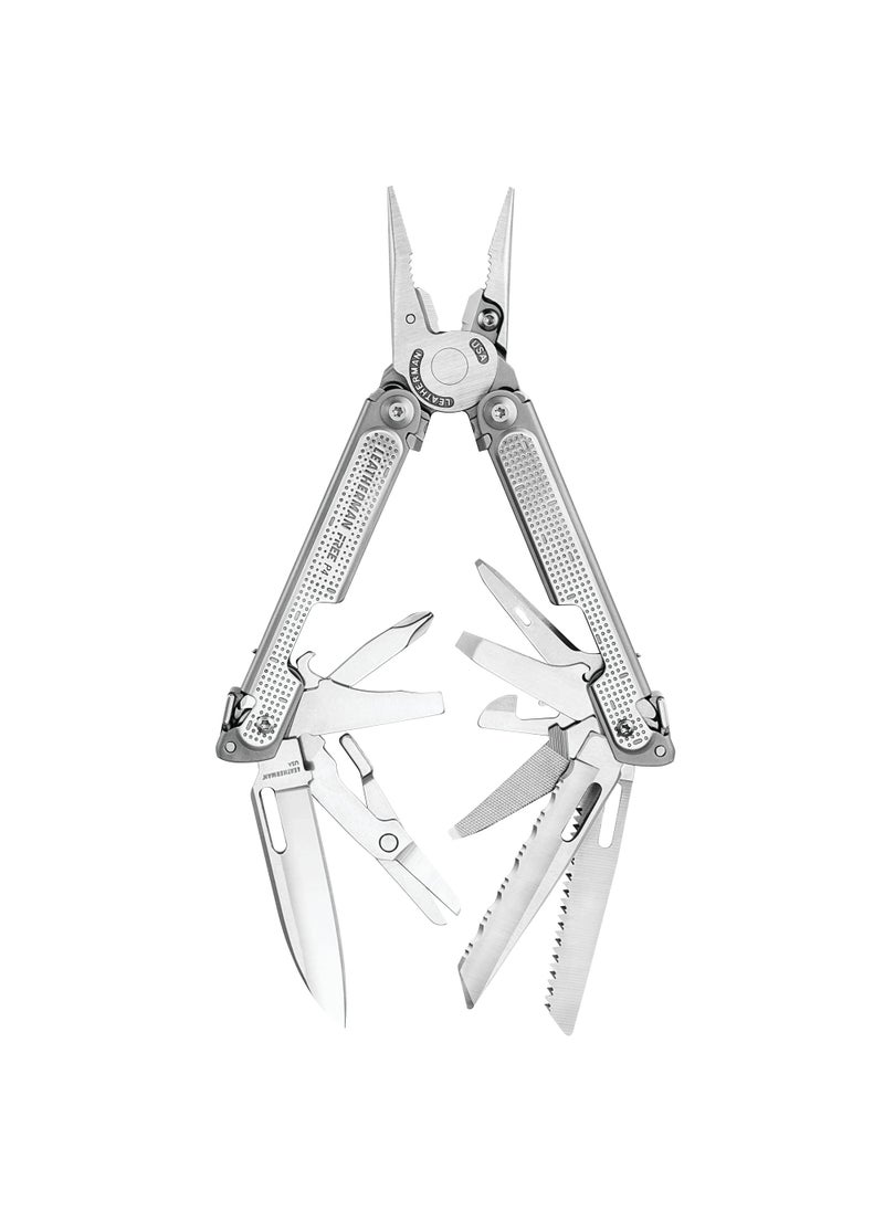 LEATHERMAN LEATHERMAN, FREE P4 Multitool with Magnetic Locking, One Size Hand Accessible Tools and Premium Nylon Sheath and Pocket Clip, Made in the USA  - Image 1
