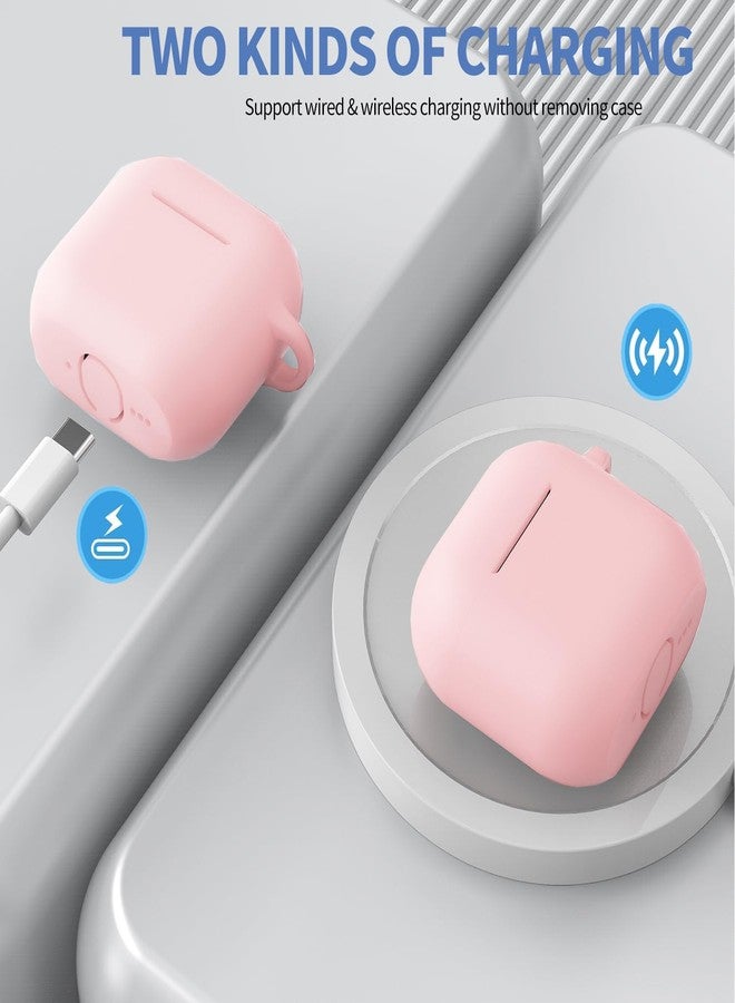 Olytop Case for Airpods 4 Gen Cover for Women Girl, Compatible Airpods 4th Generation Case, Soft Silicone Apple iPod 4th Gen Protective Cover Skin with Keychain Cleaner Pen,Pink - Image 5