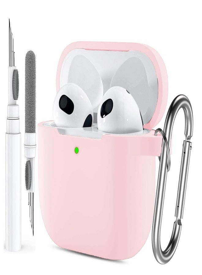 Olytop Case for Airpods 4 Gen Cover for Women Girl, Compatible Airpods 4th Generation Case, Soft Silicone Apple iPod 4th Gen Protective Cover Skin with Keychain Cleaner Pen,Pink - Image 1