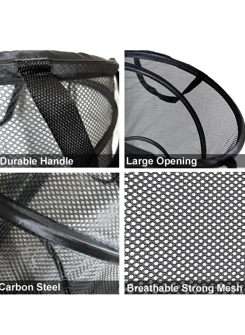 TYCOM Popup Laundry Hamper Collapsible Laundry Basket Extra Large Capacity Foldable Clothing Storage Basket with Handles Black.  - Image 3