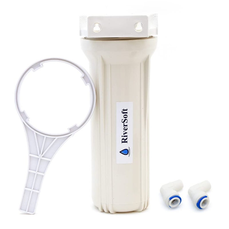 RiverSoft PreRO-10-CSPN RO prefilter housing Assembly with inbuilt mounting clamp | Compatible with All RO Water Purifiers (3/8 inch / 10 mm Connection, White, PP) - Image 4