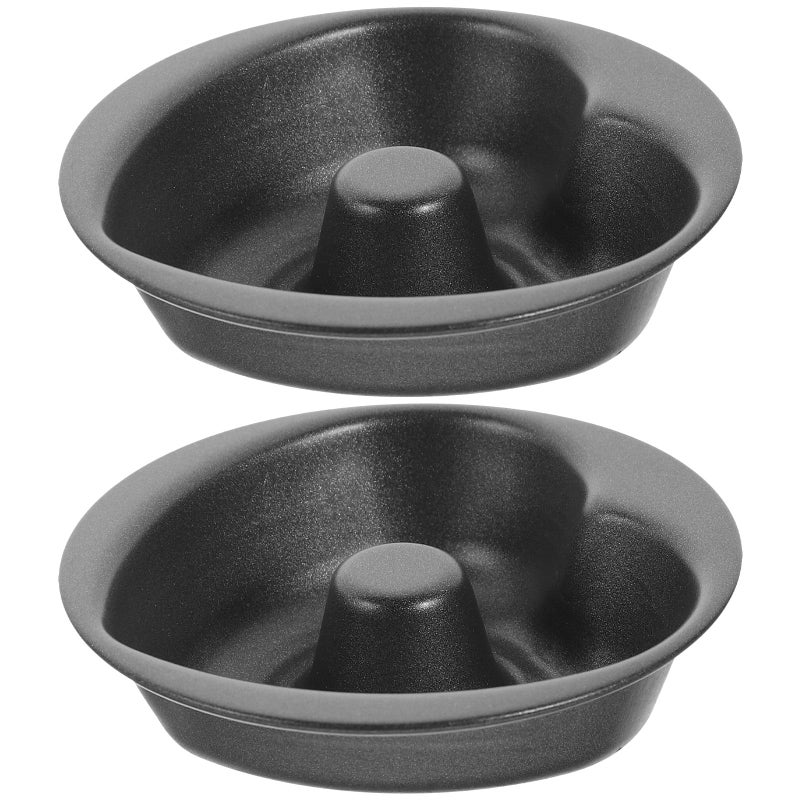 Heart Shaped Doughnut Mold 2pcs Non Stick Carbon Steel Baking Pan Set - Image 2