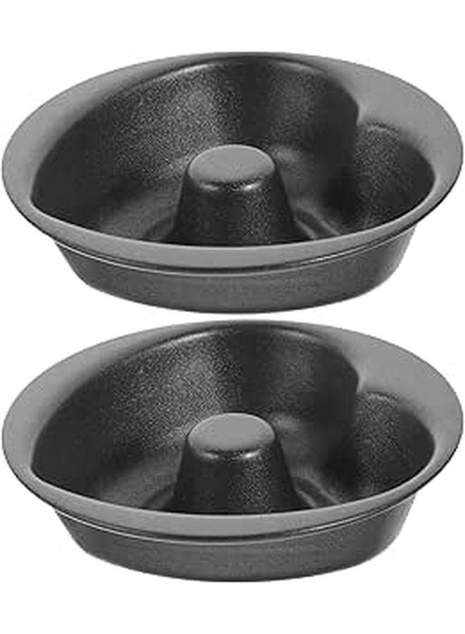 Heart Shaped Doughnut Mold 2pcs Non Stick Carbon Steel Baking Pan Set - Image 1