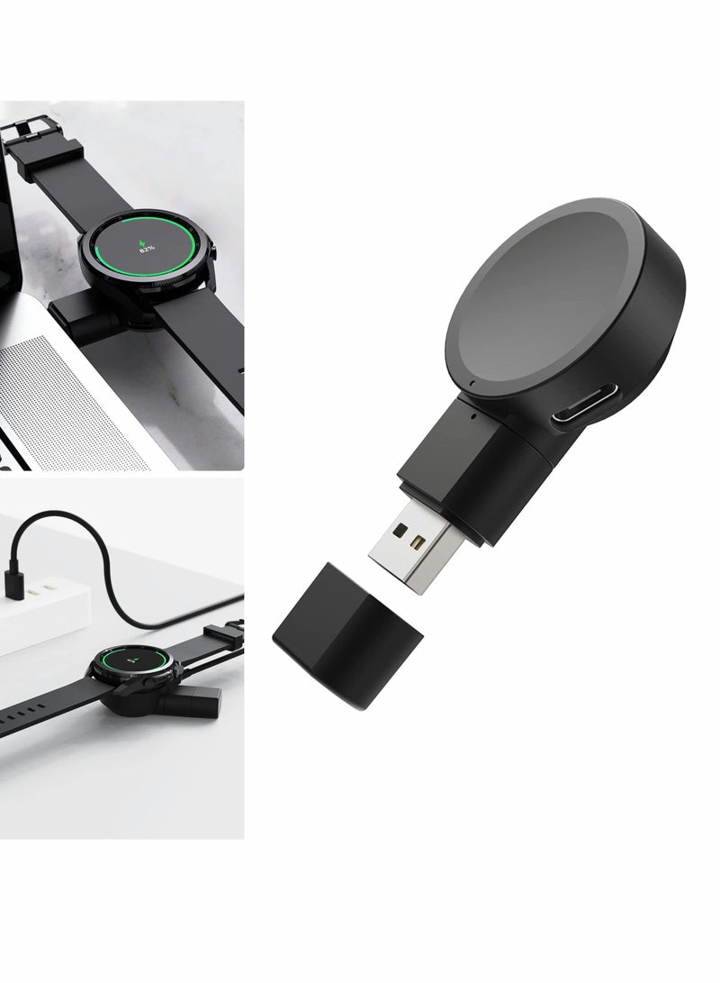 Samsung Galaxy Watch 5/4/3 Active 2 Charger USB Travel Cordless Wireless car Charger Keychain for Samsung Galaxy Watch5 Pro Watch4 Classic Watch3 Active & Active2 Accessories - Image 1