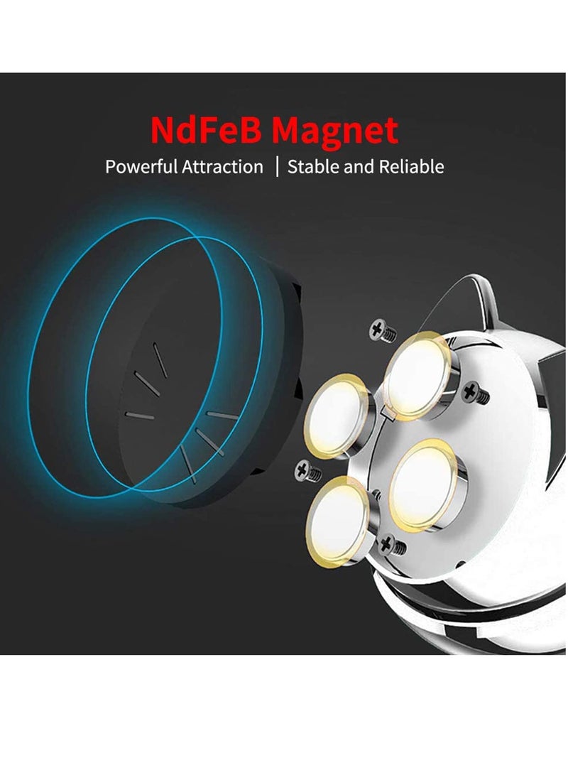 SOLARAE Magnetic Car Phone Mount Kitty Face Style Car Phone Holder Adjustable Cell Phone Car Mount Universal Magnetic Stand Holder Compatible With iPhone Samsung GPS Mini Tablet - Image 2