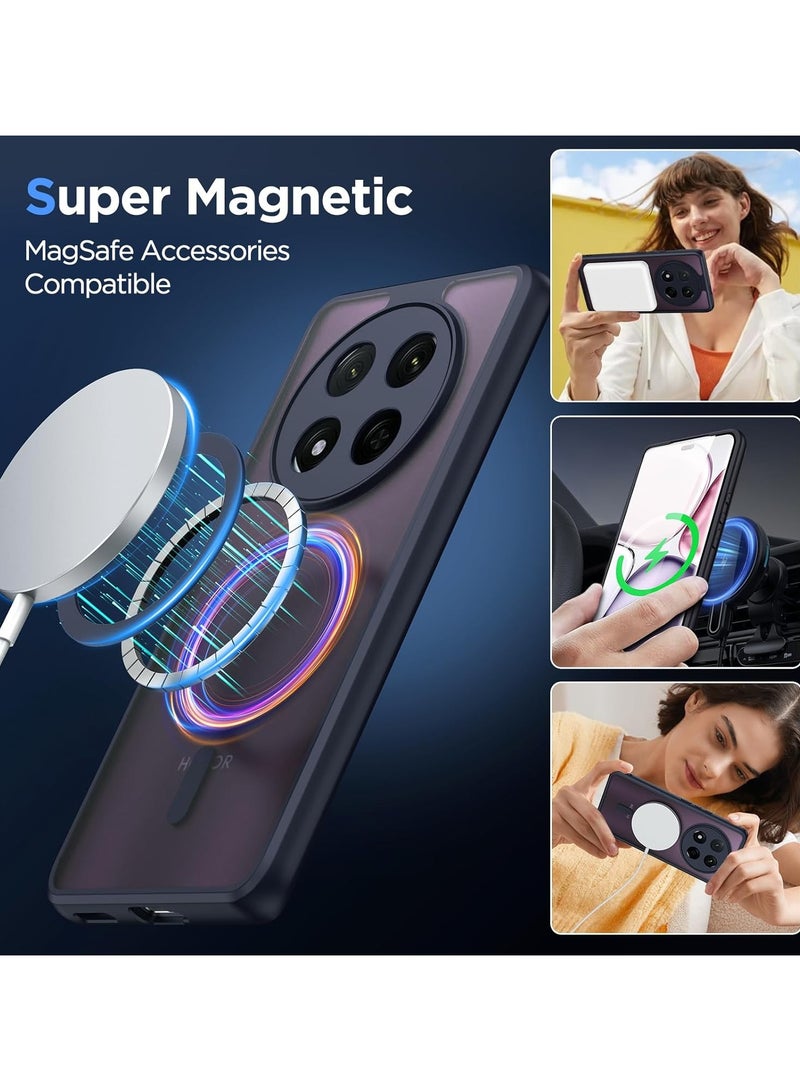 For Honor X9c Magnetic Case, Compatible with MagSafe, TPU+PC Shockproof Matte Skin Feel Mobile Phone Back Cover, Anti-fingerprint Slim Fit Protective Casing - Image 2