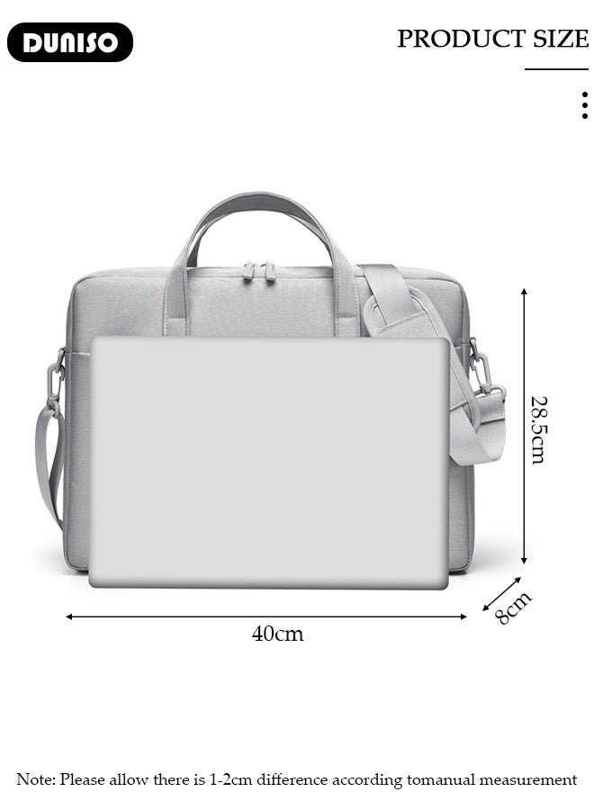 DUNISO 15.6 Inch Laptop Bag Lightweight Computer Bag Travel Business Handbag Briefcase Water Resistance Shoulder Messenger Bag for Men and Women Work Office - Image 2