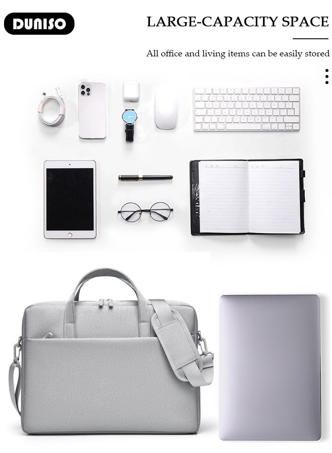 DUNISO 15.6 Inch Laptop Bag Lightweight Computer Bag Travel Business Handbag Briefcase Water Resistance Shoulder Messenger Bag for Men and Women Work Office - Image 5