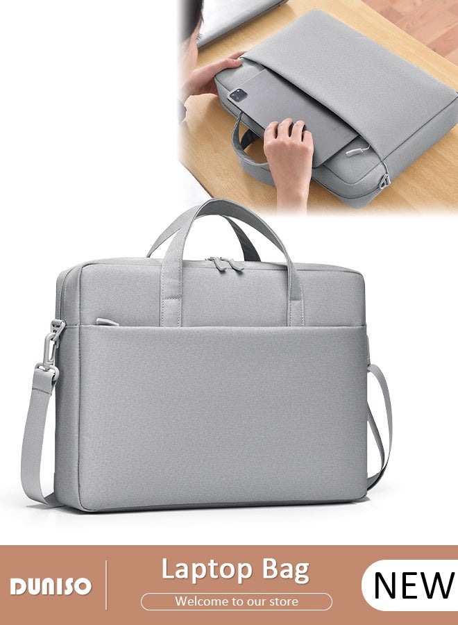 DUNISO 15.6 Inch Laptop Bag Lightweight Computer Bag Travel Business Handbag Briefcase Water Resistance Shoulder Messenger Bag for Men and Women Work Office - Image 1