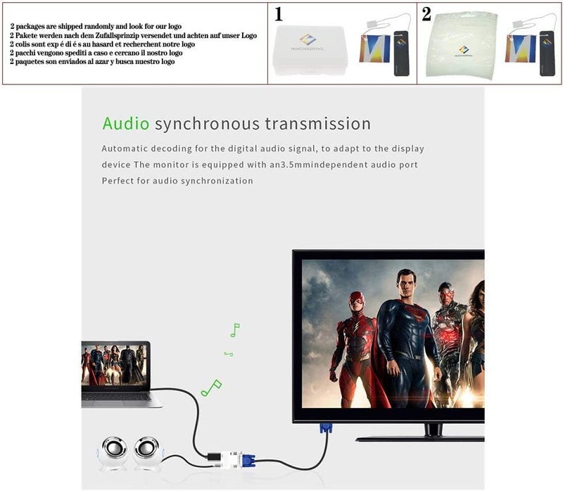 Microware MICROWARE HDMI to VGA Converter Adapter - Image 5